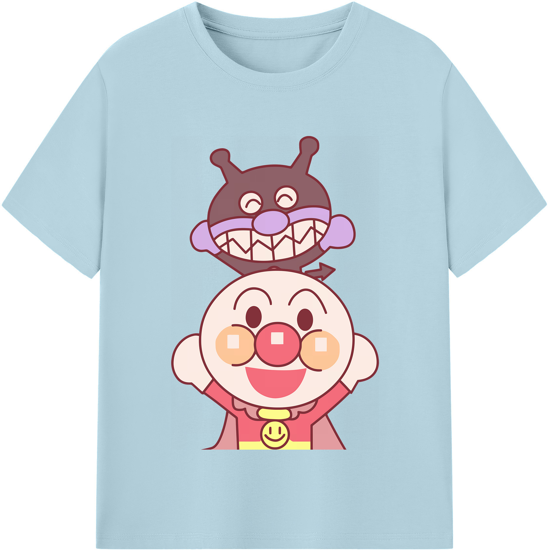 （画像用） アンパンマン Anpanman 綿100％半袖Tシャツ（フロントプリント）